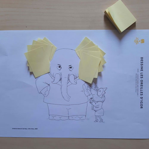 Dessine les oreilles d’Igor